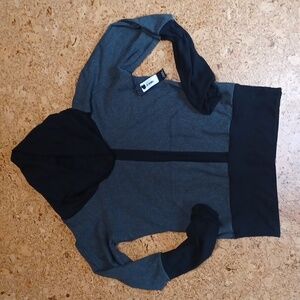 Kiya Tomlin Women's Dani Black/Grey Hoodie Size M NWT